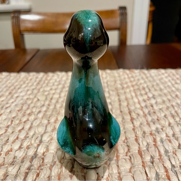 Blue Mountain Pottery Duck Figure Redware Green Black Drip Glaze Mid Century - Picture 3 of 14